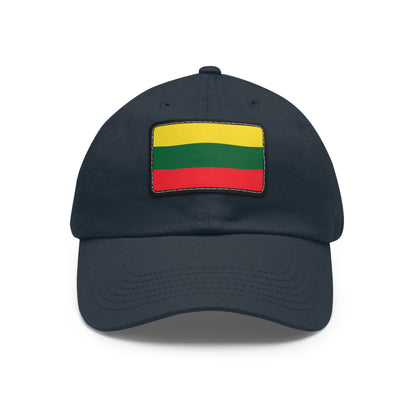 Flag Village Lithuania Flag Hat Cap with Leather Patch