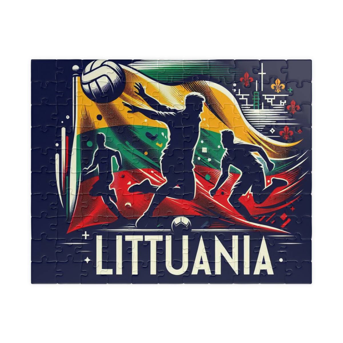 Flag Village Lithuania Sporting Flag Puzzle 110 Piece