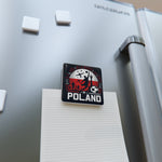 Flag Village Poland Flag Sporting Porcelain Magnet, Square POL0006
