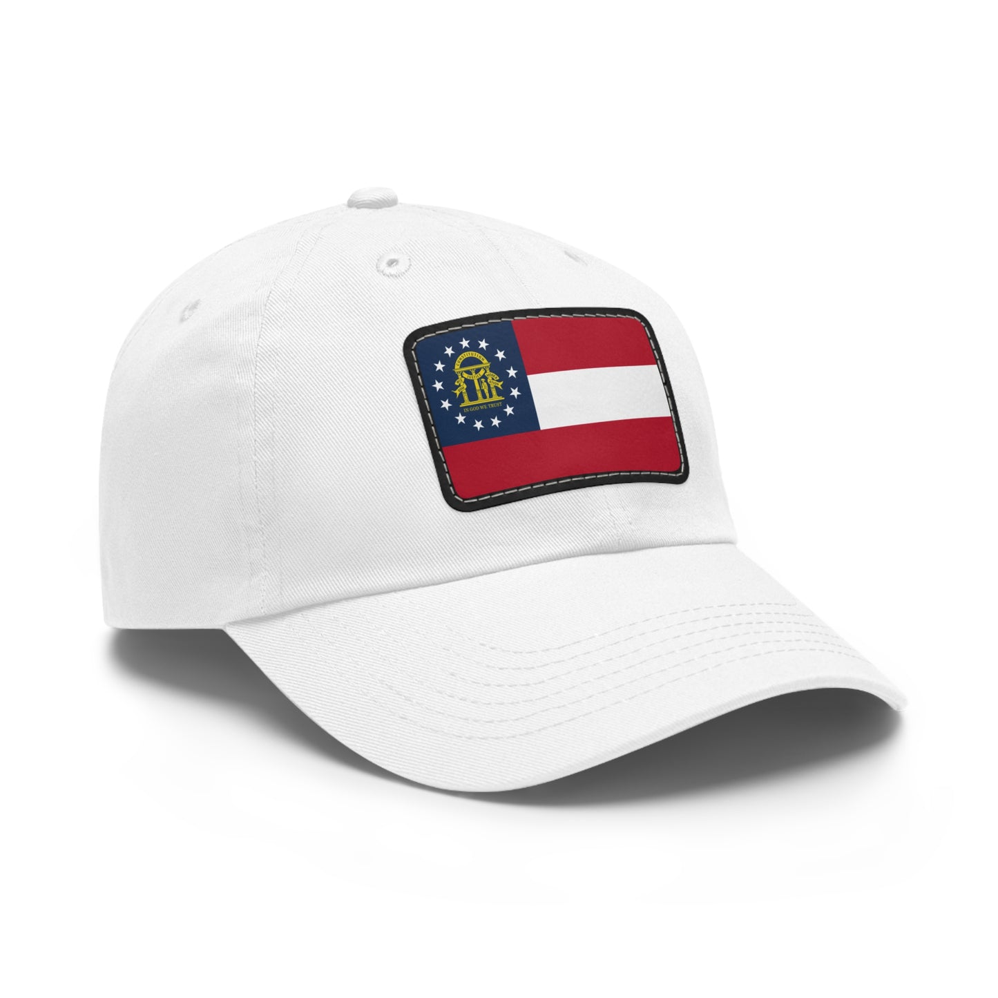 Flag Village USA Georgia State Flag Hat Cap with Leather Patch