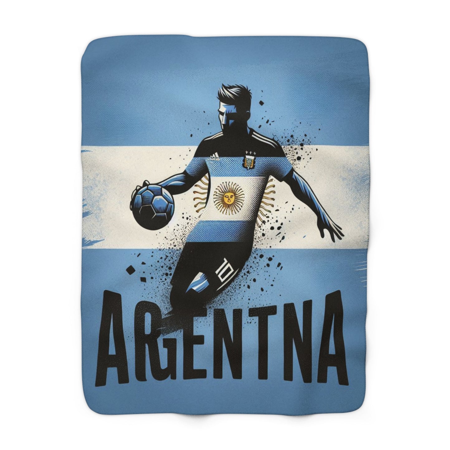 Flag Village ARGENTINA Sporting Flag Sherpa Fleece Blanket ARG0008