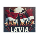 Flag Village Latvia Sporting Flag Puzzle (110, 252, 520, 1014-piece) LVA0003
