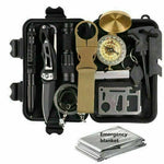 Flag Village 14-In-1 Outdoor Emergency Survival Kit Camping Hiking Tactical Gear Case Set Box
