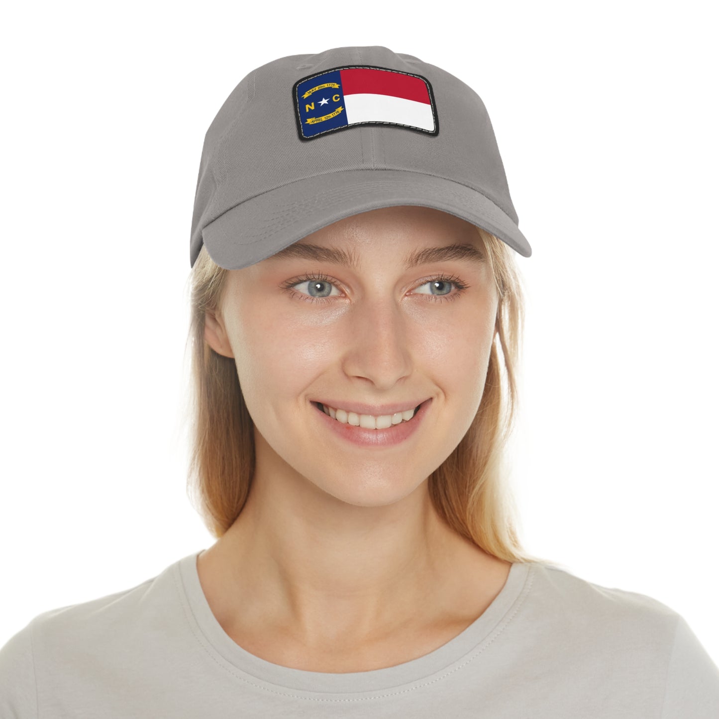 Flag Village USA North Carolina State Flag Hat Cap with Leather Patch
