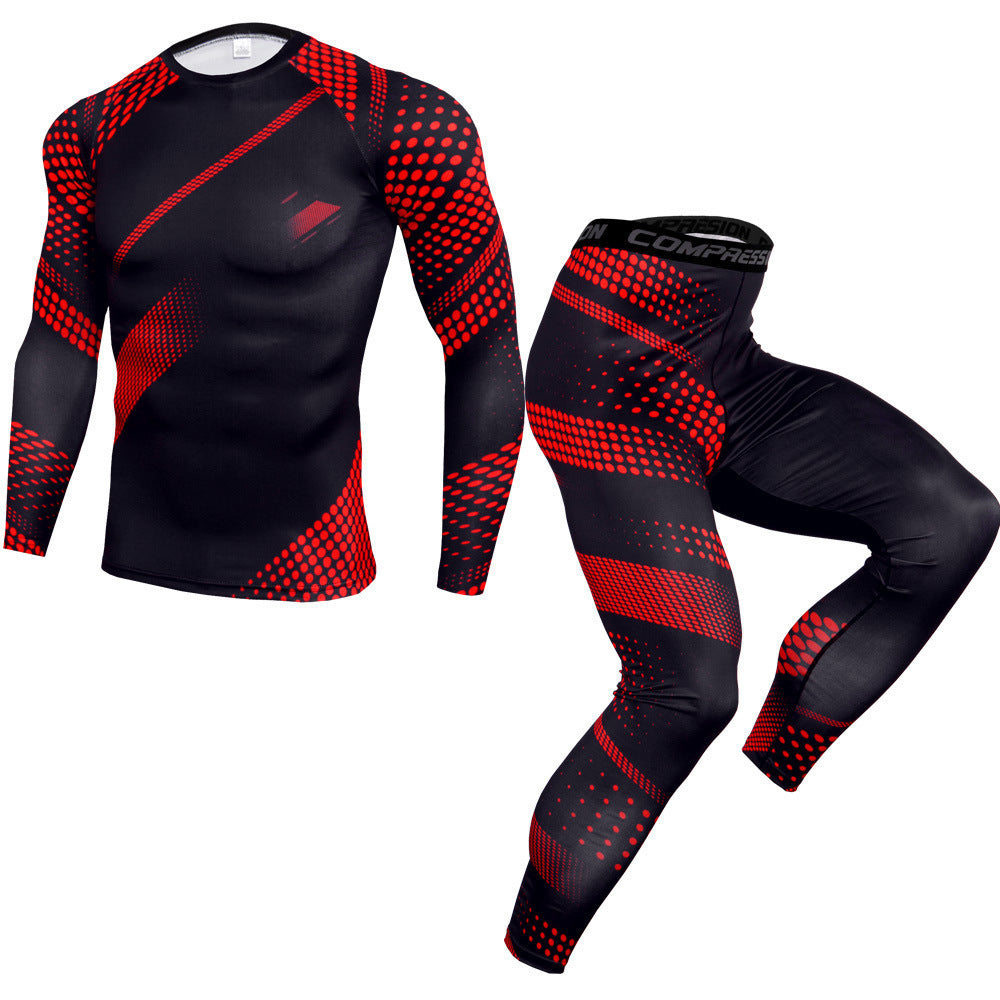 Flag Village Outdoor fitness sports suit men's quick-drying pants