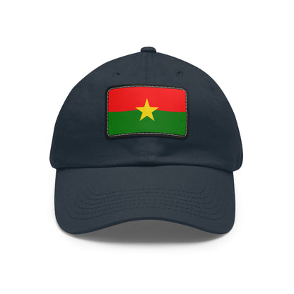 Flag Village Burkina Faso Flag Hat Cap with Leather Patch