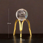 Flag Village Nordic Light Luxury Metal Crystal Ball Ornaments Creative Home Decor Ornaments Abstract Shape Golden Iron Crafts Exquisite Gifts