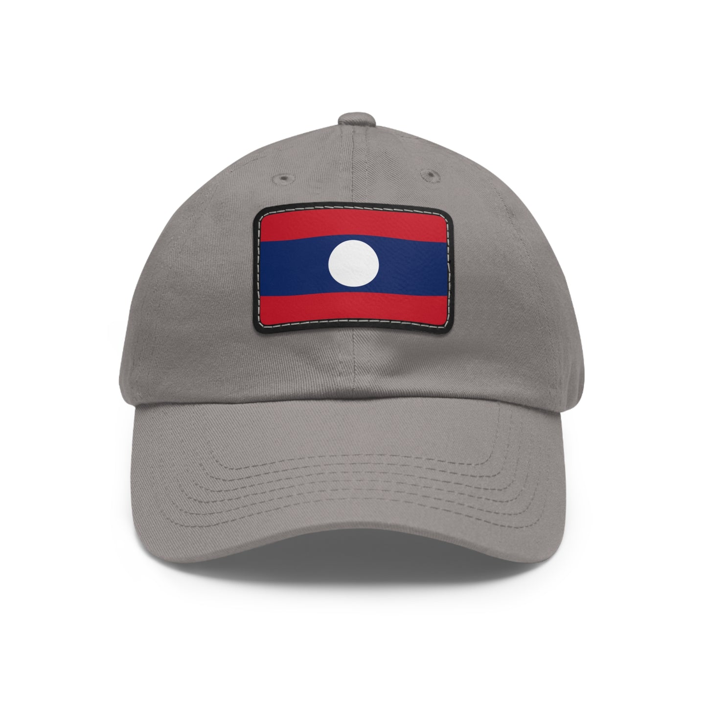 Flag Village Laos Flag Hat Cap with Leather Patch