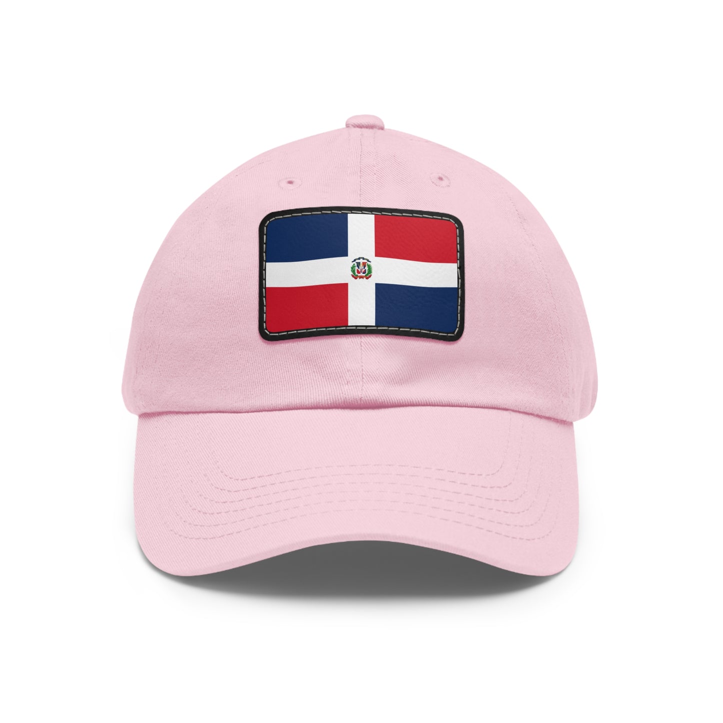 Flag Village Dominican Republic Flag Hat Cap with Leather Patch