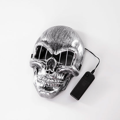 Flag Village LED Halloween Face Mask Luminous Skull Cold Light Masks Dance Party Bar Disco Mask Accessories Gifts Halloween Masks