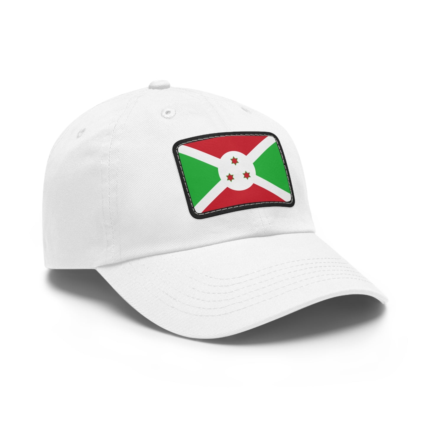 Flag Village Burundi Flag Hat Cap with Leather Patch