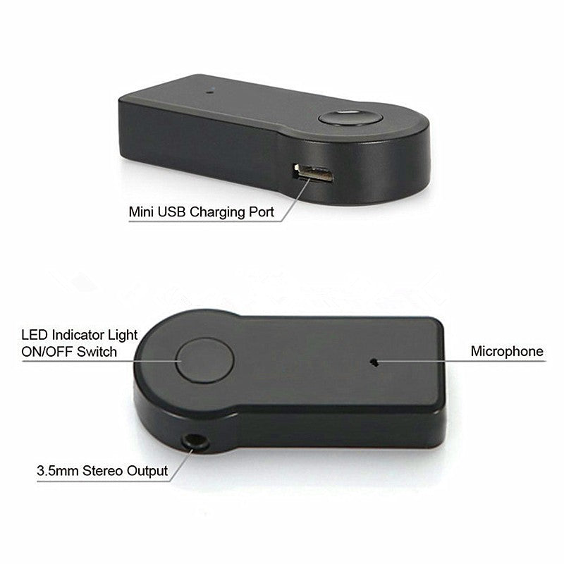 Flag Village Auto Tools Handfree Car Bluetooth Music Receiver Universal 3.5mm Streaming A2DP Wireless Auto AUX Audio Adapter With Mic For Phone MP3