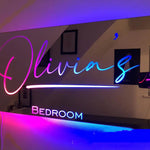 Flag Village Personalized Name Mirror Light For Bedroom LED Light Up Mirror For Wall Custom Photo Christmas Valentine's Day Wedding Gifts