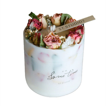 Flag Village Dried Flower Scented Candle Gift Box Home Decorative Ornaments