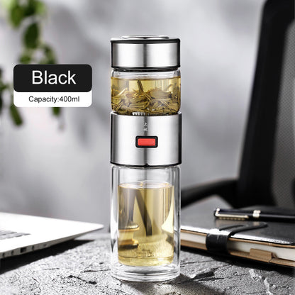 Flag Village Car Tea And Water Separation Glass Portable Gift Box Set