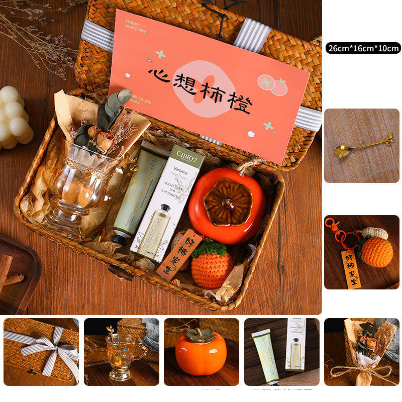 Flag Village Creative Persimmon Light Luxury Gift Box Set