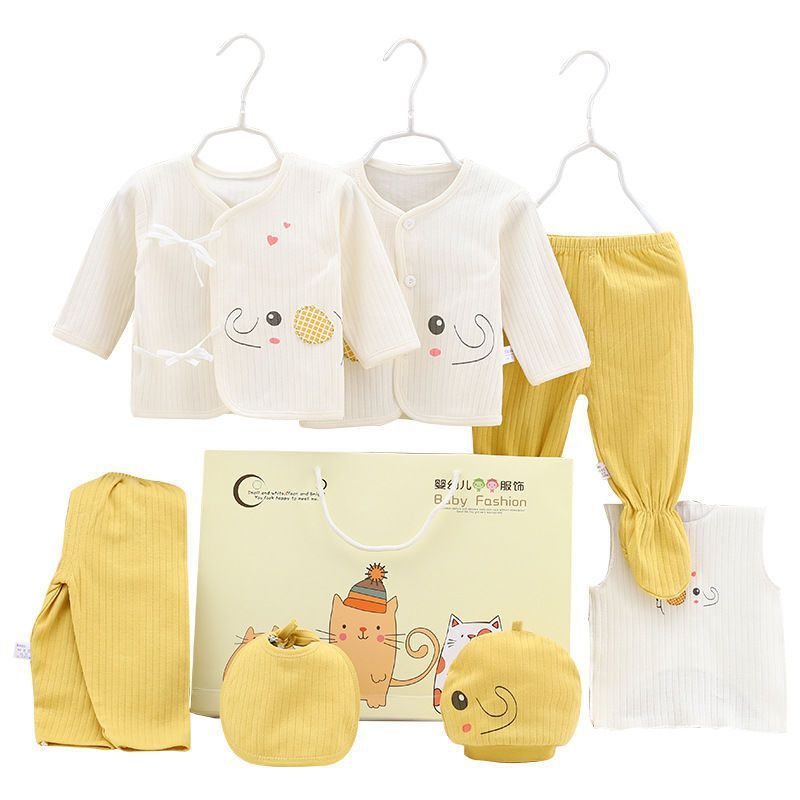 Flag Village Pure Cotton Baby Clothes Spring And Autumn Summer Children Gift Box Set