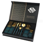 Flag Village Gift Box Stainless Steel Tableware 24-piece Set