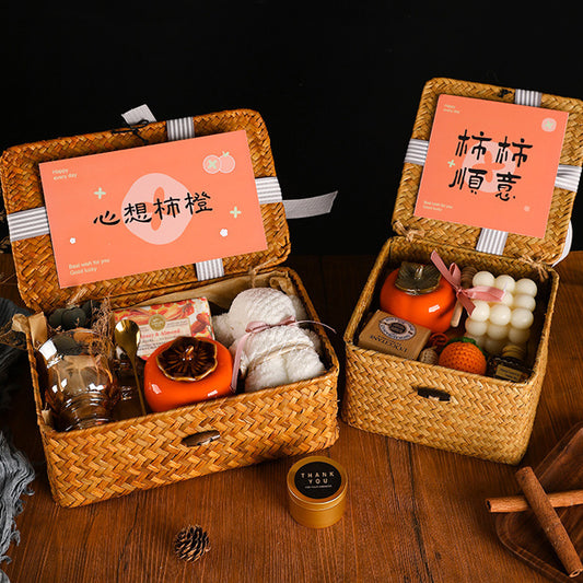 Flag Village Creative Persimmon Light Luxury Gift Box Set