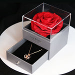Flag Village Preserved Flower Rose Jewelry Box Acrylic Gift Box