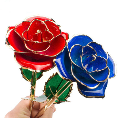 Flag Village 24K Gold-plated Rose Flower With A Gift Box Valentine's Day Gift