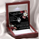 Flag Village Mother's Day Gift Rosewood Lamp Box Suit Hollow Heart-shaped Zircon Pendant Necklace