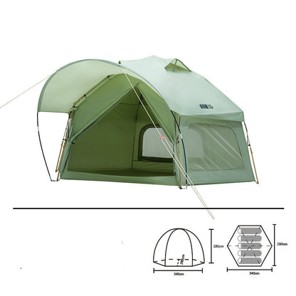 Flag Village Outdoor Thickened Rainproof Portable Folding Automatic Camping Tent