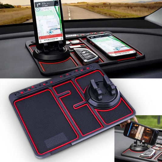 Flag Village Auto Tools Non-Slip Car Phone Pad For 4-in-1 Car Parking Number Card Anti-Slip Mat Auto Phone Holder Sticky Anti Slide Dash Phone Mount