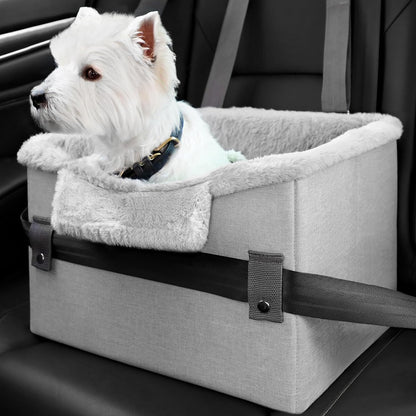 Flag Village Auto Tools Portable Small Dog Car Seat Dog Booster Seat For Car With Clip-On Safety Leash Perfect For Small Pets Pet Products