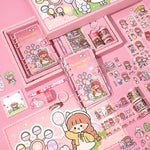 Flag Village Hand Account Book Gift Box Set Cute Girl Heart Notebook
