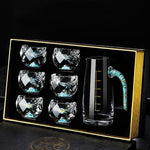 Flag Village Household Wineglass Set Asterism Turquoise Star Diamond Wine Glass Simple Gift Box