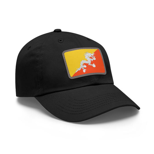 Flag Village Bhutan Flag Hat Cap with Leather Patch