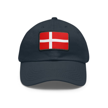 Flag Village Denmark Flag Hat Cap with Leather Patch