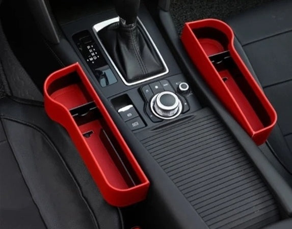 Flag Village Auto Tools PU Car Organizer Seat Gap Storage Box Car Seat Side Slit for Wallet Phone Coins Cigarette Keys Cards Car Accessories