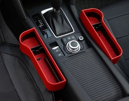 Flag Village Auto Tools PU Car Organizer Seat Gap Storage Box Car Seat Side Slit for Wallet Phone Coins Cigarette Keys Cards Car Accessories