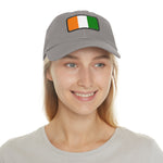 Flag Village Cote D'Ivoire(Ivory Coast) Flag Hat Cap with Leather Patch