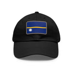 Flag Village Nauru Flag Hat Cap with Leather Patch