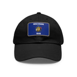 Flag Village USA Wisconsin State Flag Hat Cap with Leather Patch
