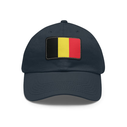 Flag Village Belgium Flag Hat Cap with Leather Patch