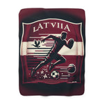 Flag Village Latvia Sporting Flag Sherpa Fleece Blanket LVA0001