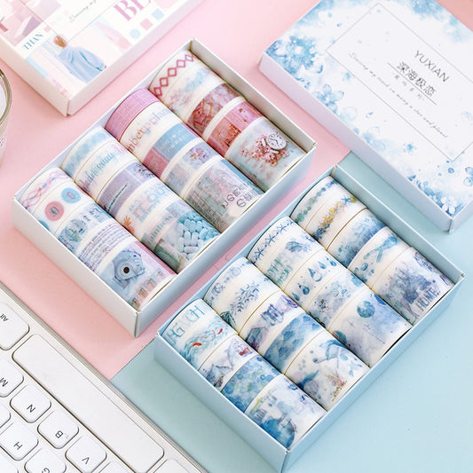 Flag Village Gift box tape set Luyu series DIY daily material stickers