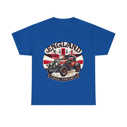 Flag Village UK Vintage Car Flag T-SHIRT Heavy Cotton Tee UK0023