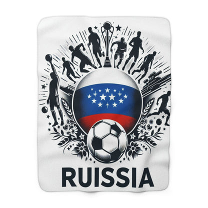 Flag Village Russia Sporting Flag Sherpa Fleece Blanket RUS0007