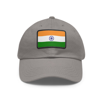 Flag Village India Flag Hat Cap with Leather Patch