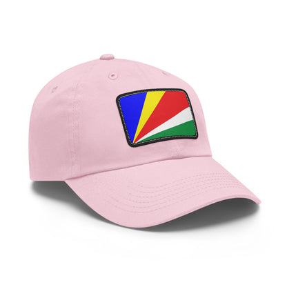 Flag Village Seychelles Flag Hat Cap with Leather Patch