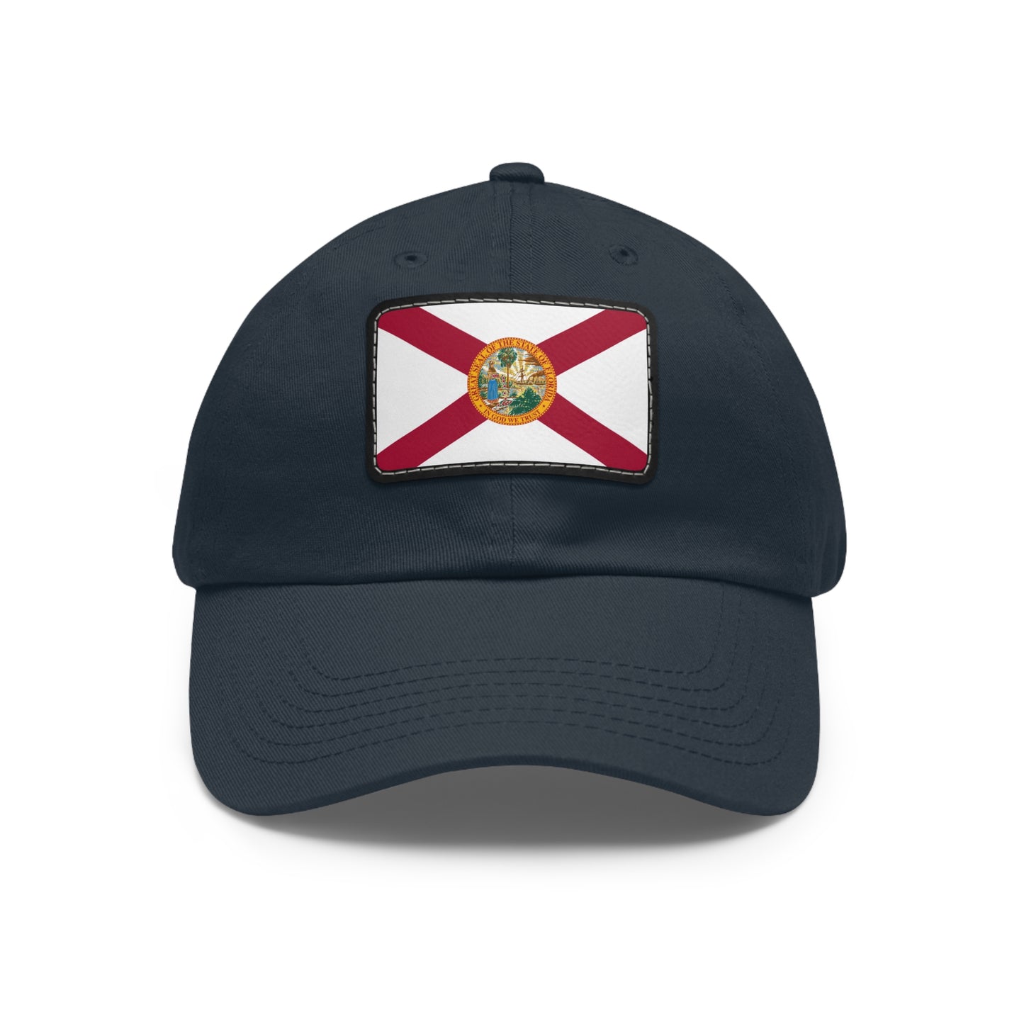 Flag Village USA Florida State Flag Hat Cap with Leather Patch