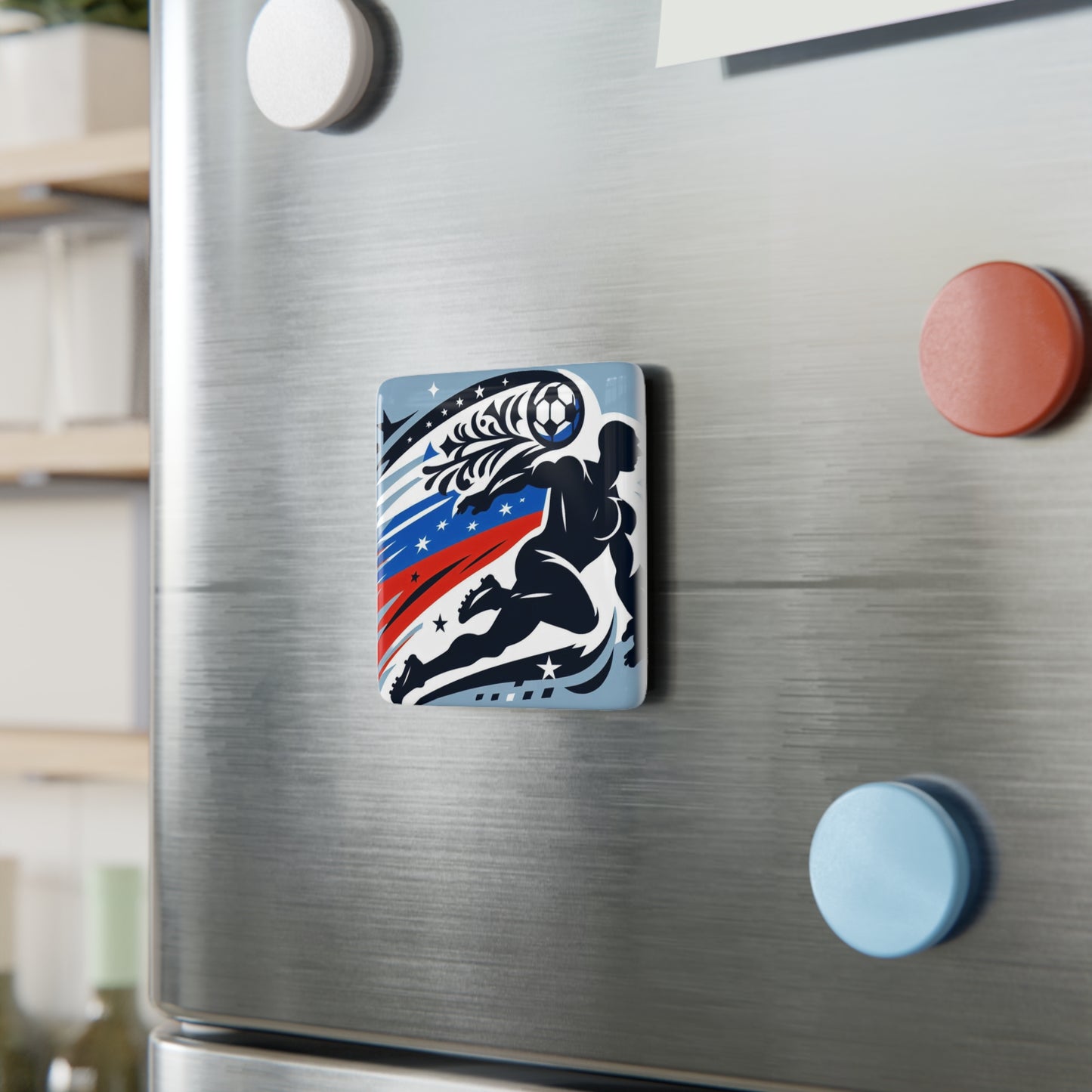 Flag Village Russia Flag Sporting Porcelain Magnet, Square RUS0006