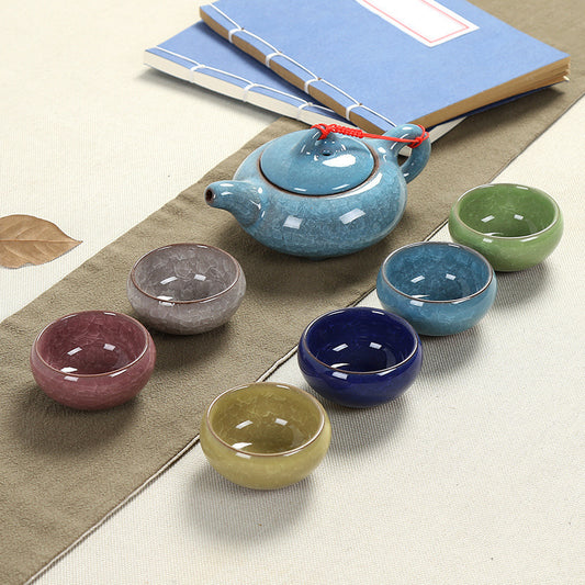 Flag Village Ceramic teapot tea set gift box