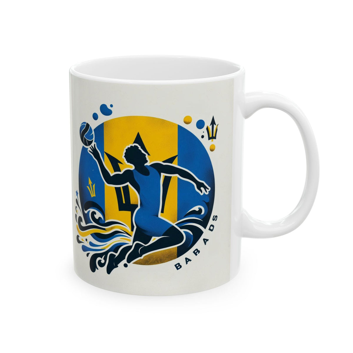 Flag Village Barbados Sporting Flag Ceramic Coffee Mug