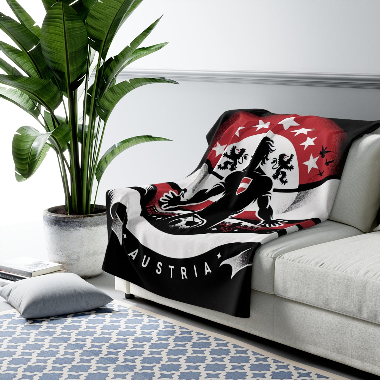 Flag Village Austria Sporting Flag Sherpa Fleece Blanket AUT0009